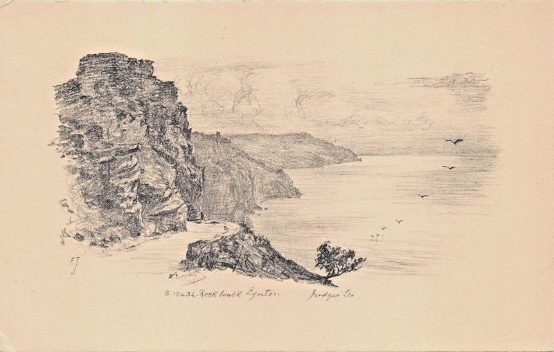 LYNTON DEVON UK~ROCK WALK~JUDGES' ARTIST DRAWN S10434 POSTCARD