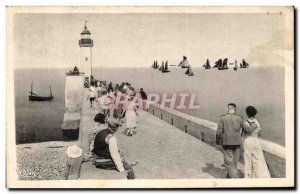 Postcard Old Treport La Jetee