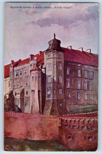 Latvia Postcard Corner of a Castle With a Tower Called Hen's Foot 1927