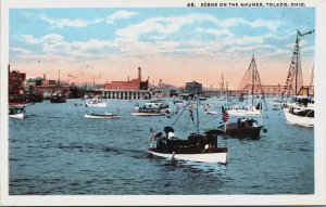 Scene On The Maumee Toledo Ohio Vintage Postcard C160