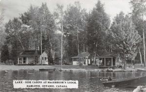 Harlowe Ontatio Canada MacGregors Lodge Cabins Real Photo Postcard J60105