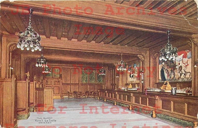 5 Postcards, Chicago Illinois, Hotel LaSalle Scenes