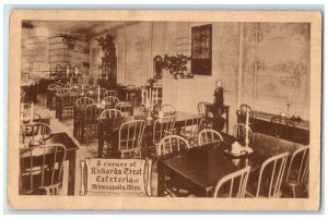 1936 Corner Richards Treat Cafeteria Minneapolis Minnesota MN Vintage Postcard