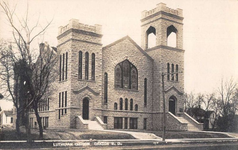 Canton South Dakota Lutheran Church Real Photo Vintage Postcard AA19807