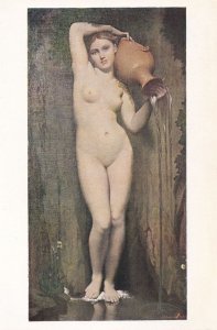 JAD Jean Ingres La Source Female Nude Pitcher Painting Risque Postcard