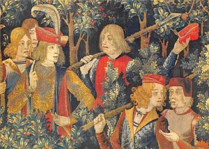 Young Noblemen & a Varlet Detail   The Hunt of Unicorn 