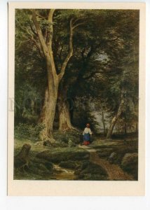 490056 1958 artist Shishkin woman and boy in the forest circulation 75000 IZOGIZ