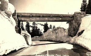 Vintage Ellis RPPC Summit-Chinook Pass, Wash. Postcard P131