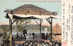 Open Air Theater Worcester Massachusetts 1906 postcard