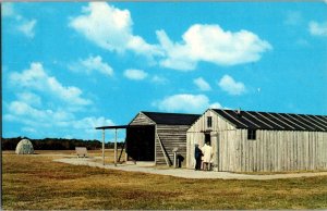 Reconstructed Camp and First Flight Marker, Kitty Hawk NC Vintage Postcard L71