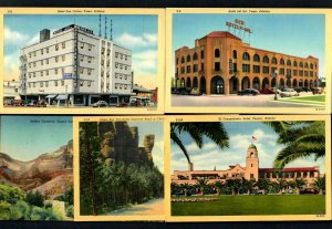 G25 Ariz. 5 pcs. Yuma Hotels San Carlos, & Del Sol, El Conquistador, China Boy O