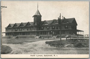 SAKONNET RI HOTEL LYMAN ANTIQUE POSTCARD