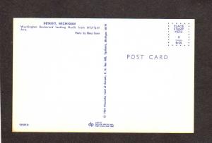 MI Washington Blvd Detroit Michigan Postcard Sheraton Cadillac Hotel