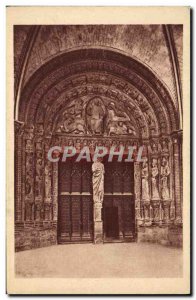 Old Postcard Bourges La Cathedrale North Portal