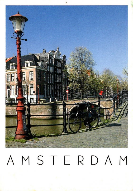 Netherlands Amsterdam Canal Scene 1993