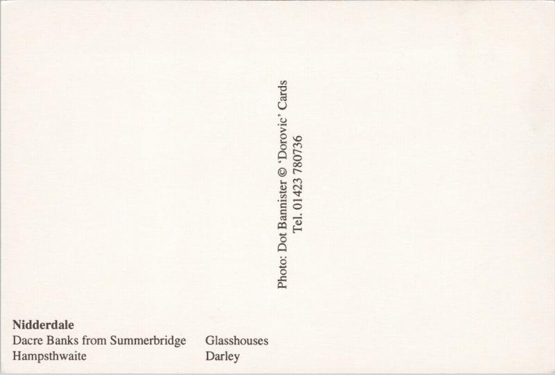 Nidderdale Dacre Banks from Summerbridge Hampsthwaite UK UNUSED Postcard D94