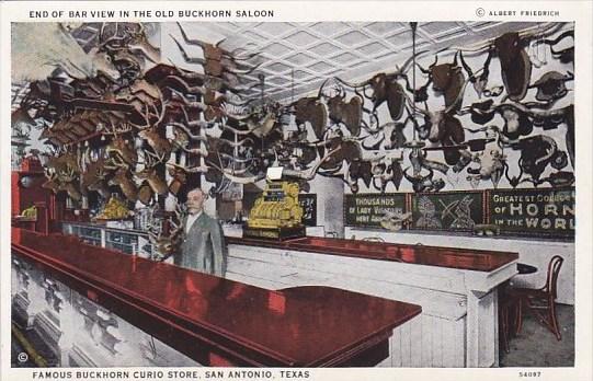 End Of Bar View In The Old Buckhorn Saloon Famous uckhorn Curio Store San Ant...