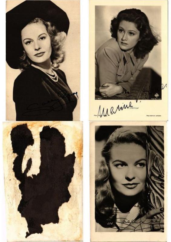 CINÉMA MOVIE FILM STARS FEMMES (Female) with AUTOGRAPHS 43 CPA