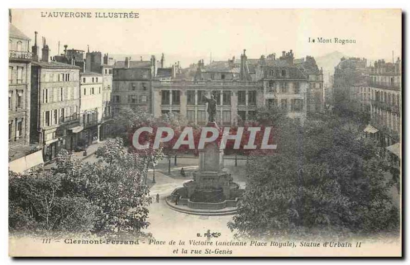 Old Postcard Auvergne Clermont Ferrand Illustree former Victory Square Royal ...