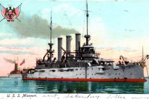 Battleship USS Missouri Navy Ship Postcard