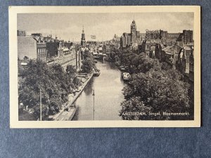 Singel Bloemenmarkt Amsterdam Netherlands Litho Postcard H3031081233