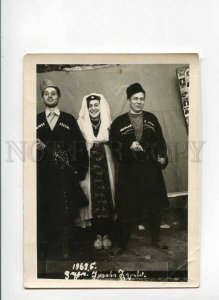 3045894 RUSSIA CAUCASUS Native men & girl real photo