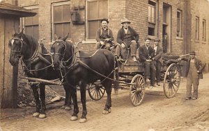 Streator written on wagon, Real Photo Streator written on wagon, Real Photo V...