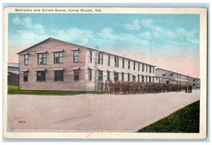 c1920's Barracks and Street Scene Camp Meade Maryland MD Antique WW1 Postcard