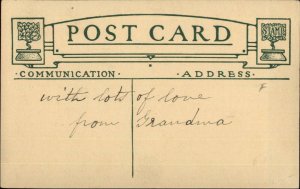 Christmas - Arts & Crafts Santa Claus B.E.E. c1915 Postcard xst