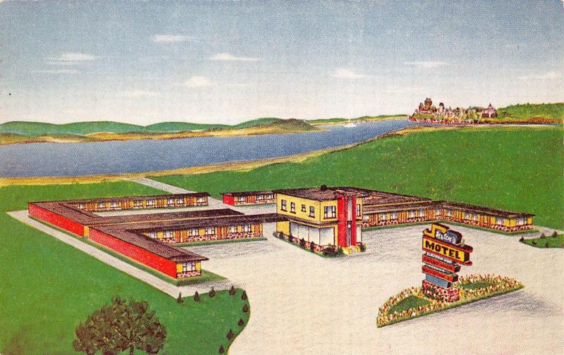 Quebec City Canada 1940s Postcard Helen's Motel on St.Anne's Highway