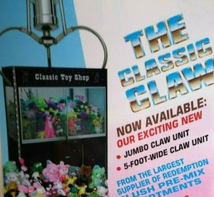 Classic Toy Shop Crane Prize Arcade Game Flyer Vintage Promo Artwork 8.5 x 11