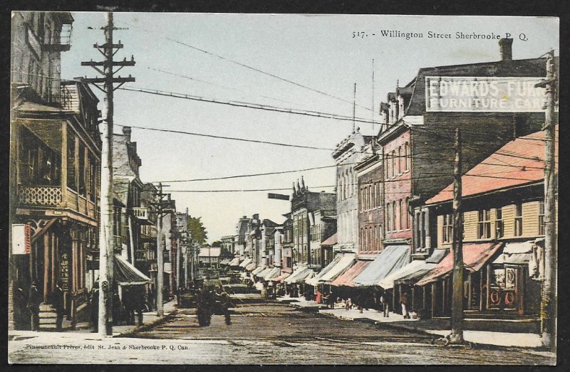 Willington Street Sherbrooke Quebec CANADA Unused c1910s