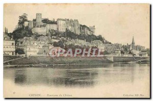 Postcard Old Chinon panorama of the Castle