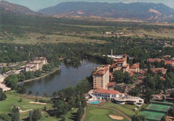 Colorado Colorado Springs Aerial View Broadmoor Hotel & Golf Course