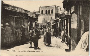 PC CPA JUDAICA, MOROCCO, FEZ, BIJOUTIERS AU MELLAH, Vintage Postcard (b25386)