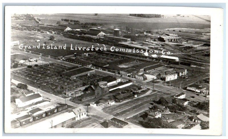 c1950's Grand Island Livestock Commission Co. Nebraska NE RPPC Photo Postcard