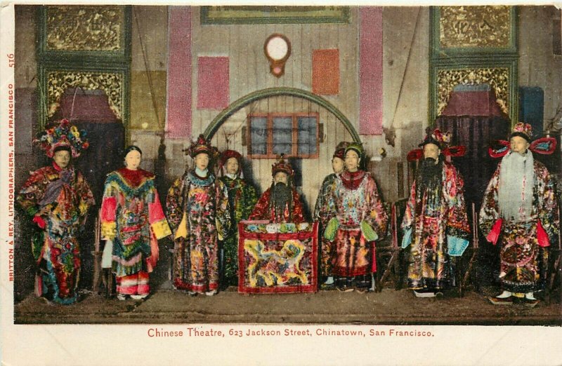 UDB Postcard; Chinese Theatre Troupe, Jackson Street Chinatown San Francisco CA