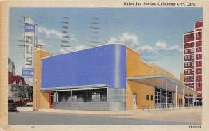 Union Bus Station Oklahoma City, Oklahoma USA View Postcard Backing 