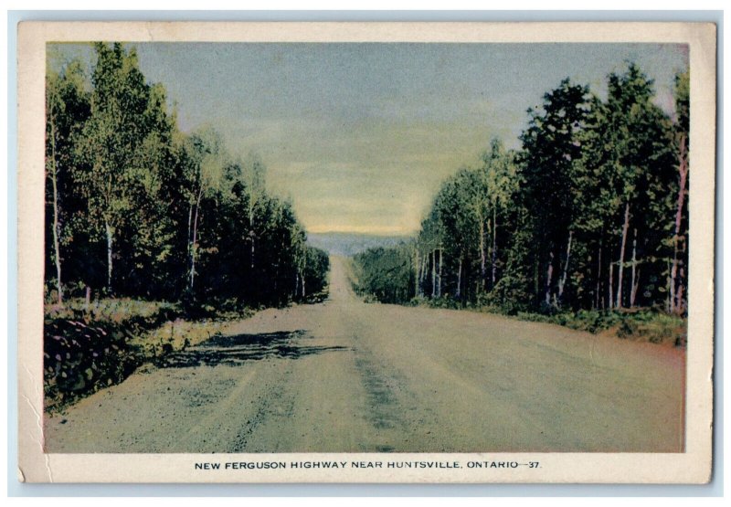 1936 New Ferguson Highway Near Huntsville Ontario Canada Vintage Postcard