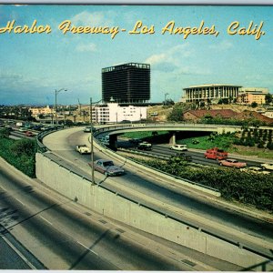 c1960s Los Angeles, CA Harbor Freeway Interstate Highway Traffic Pink Chevy A221
