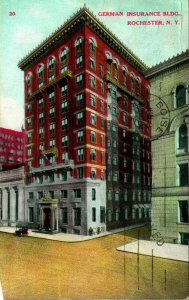 German Insurance Building Rochester New York NY 1909 DB Postcard D1