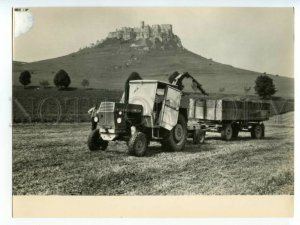 492930 Czechoslovakia 1974 year Slovakia harvest tractor photo poster postcard 