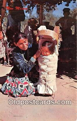 Navajo Woman with Cradle Board & Baby Unused 