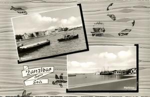 tanzania, ZANZIBAR, Seafront, Harbour (1950s) RPPC