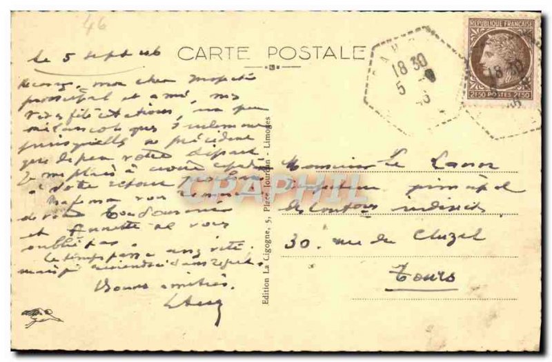 Old Postcard Cahors The door St Michel