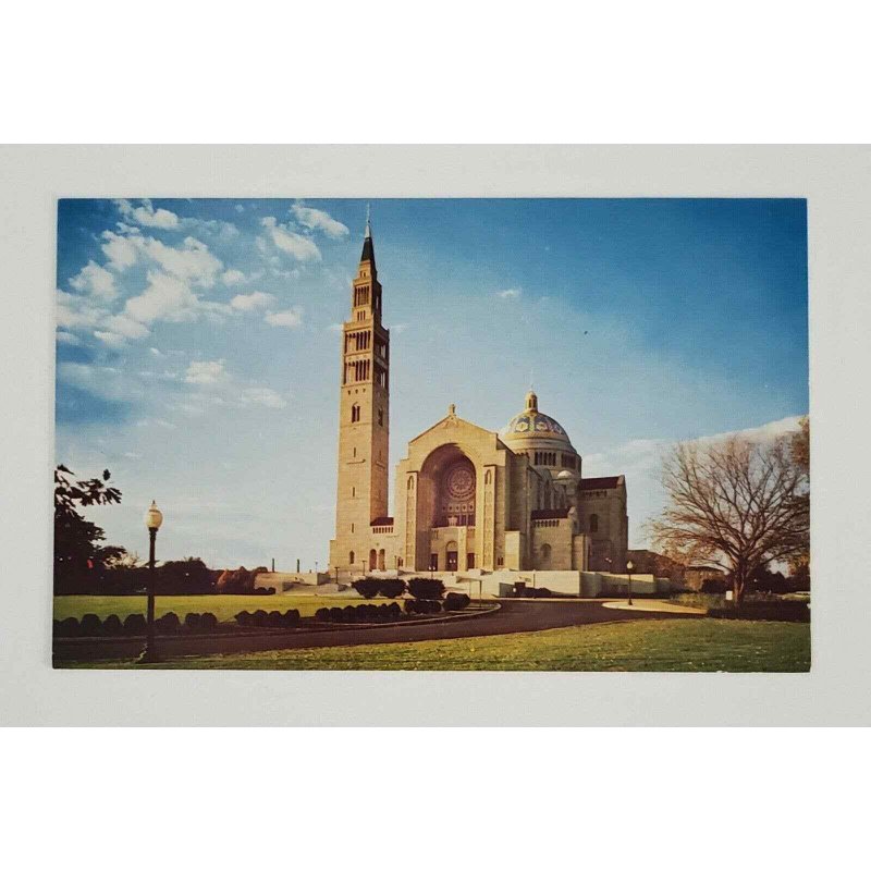 Shrine Immaculate Conception Catholic Blessed Mother Washington DC VA Postcard