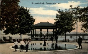 Cumberland Maryland MD Riverside Park c1910 Vintage Postcard