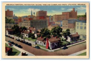 c1940 Arkansas Territorial Restoration  Cumberland Streets Little Rock Postcard