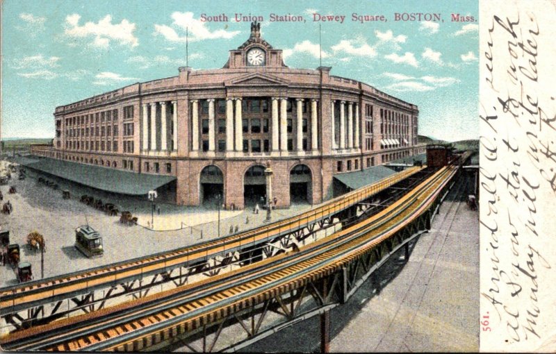 Massachusetts Boston South Union Station Dewey Square 1906