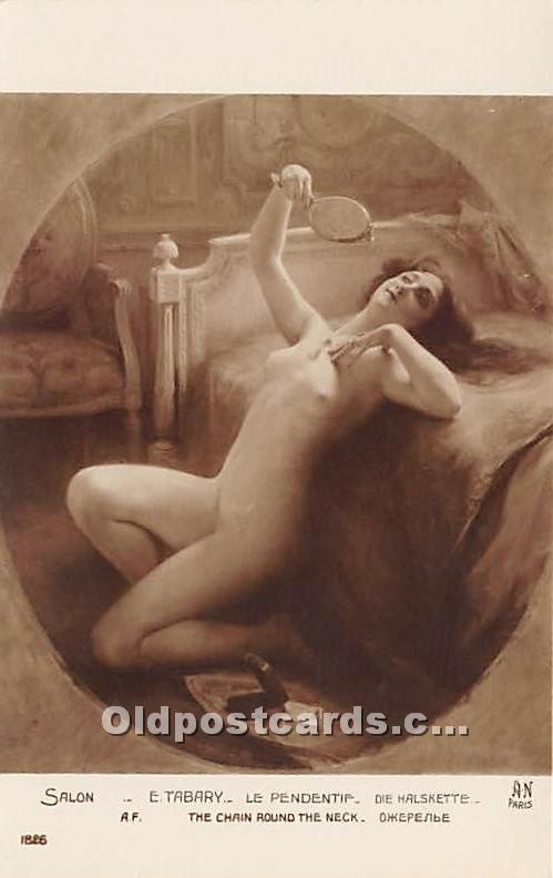 Artist E. Tabary The Chain Round the Neck Nude Unused 